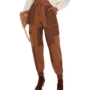 Alice + Olivia Tribeca Patchwork Cargo Pants